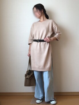 「アイラブCONVERSE」｜「アイテム（ワンピース/ドレス）」を使った、YoYuYuUさん（レディース・165cm）の冬コーディネート