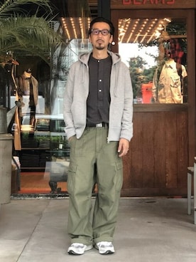 「LOOPWHEELER別注」｜BEAMS PLUSさん（メンズ・169cm）の秋コーディネート
