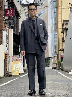 「BEAMS」｜「アイテム（ネクタイ）」を使った、BEAMS PLUSさん（メンズ・170cm）の秋コーディネート