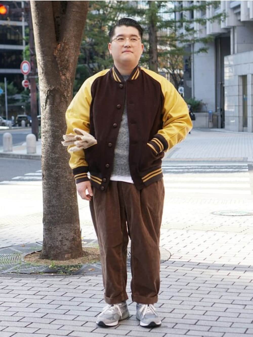 「ニット、シェットランド、クルーネックニット、ＩＶＹ、BEAMS、シャギードッグ、beams plus、シェットランドニット、シャギードッグニット」｜「BEAMS PLUSのBEAMS PLUS / シェットランドニット（ニット/セーター、シルバー系）」を使った、BEAMS PLUSさん（メンズ・172cm）の秋コーディネートの1枚目の写真