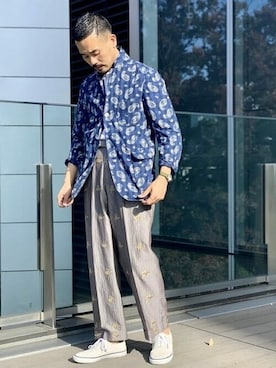 「Sperry Top-Sider（スペリートップサイダー）のアイテム」を使った、BEAMS PLUSさん（メンズ・177cm）の冬コーディネート