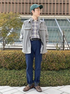「ポケットT」｜BEAMS PLUSさん（メンズ・170cm）の春コーディネート
