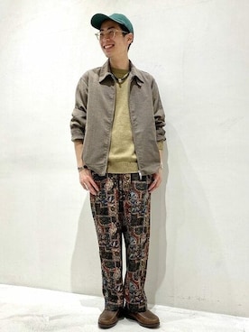 「リゾートスタイル」｜「アイテム（ブルゾン）」を使った、BEAMS PLUSさん（メンズ・170cm）の春コーディネート