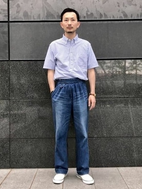 「Sperry Top-Sider（スペリートップサイダー）のアイテム」を使った、BEAMS PLUSさん（メンズ・171cm）の春コーディネート
