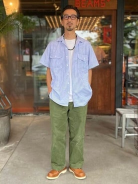 「BEAMS PLUS（ビームスプラス）のアイテム」を使った、BEAMS PLUSさん（メンズ・169cm）の夏コーディネート
