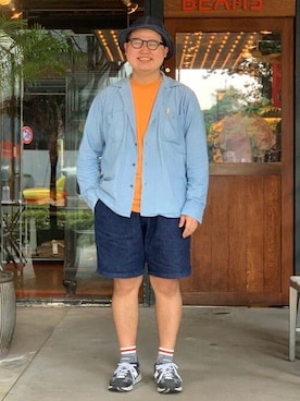 「ヘンプコットン」｜BEAMS PLUSさん（メンズ・175cm）の夏コーディネート