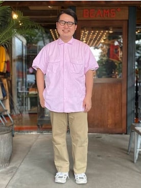 「BEAMS PLUS（ビームスプラス）のアイテム」を使った、BEAMS PLUSさん（メンズ・175cm）の夏コーディネート