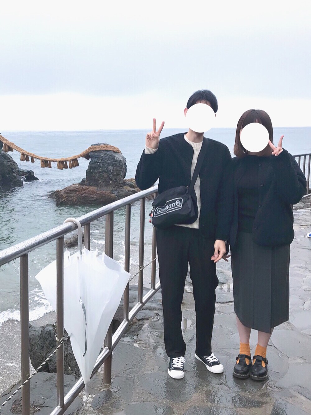 「お揃い、秋のコーデ、UNIQLO、UNIQLOコーデ、リンクコーデ、大人カジュアル、シンプル、おしゃれさんと繋がりたい、outfit、プチプラ」｜「UNIQLOのリブハイネックT（5分袖）（Tシャツ/カットソー、ブラック系）」を使った、akane_さん（レディース・156cm）の秋コーディネートの1枚目の写真