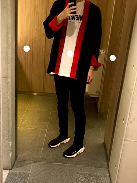 balenciaga speed trainer red outfit