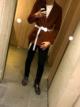 「sandro（サンドロ）のアイテム（ジャケット/アウター）」を使った、もがみさん（メンズ・178cm）の夏コーディネート