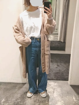 「AZUL by moussy（アズールバイマウジー）のアイテム」を使った、makiさん（レディース・163cm）の秋コーディネート