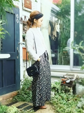 「Handmade（ハンドメイド）のアイテム（アナログ腕時計）」を使った、-mai-さん（レディース・158cm）の秋コーディネート