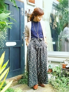 「Handmade（ハンドメイド）のアイテム（アナログ腕時計）」を使った、-mai-さん（レディース・158cm）の秋コーディネート