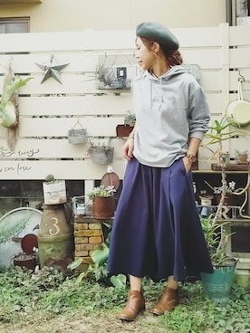 「Handmade（ハンドメイド）のアイテム（アナログ腕時計）」を使った、-mai-さん（レディース・158cm）の秋コーディネート