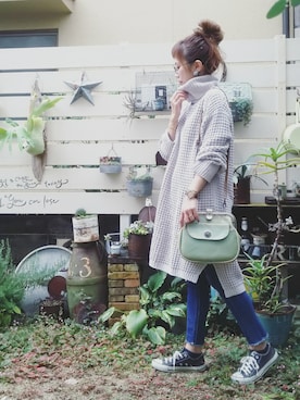「Handmade（ハンドメイド）のアイテム（アナログ腕時計）」を使った、-mai-さん（レディース・158cm）の秋コーディネート