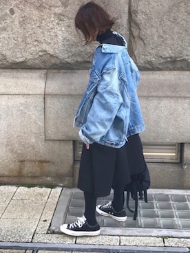 77circaのデニムジャケットを使った人気ファッション