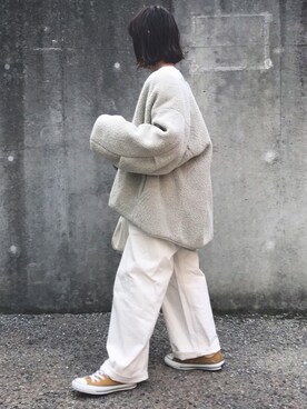 「SLOBE IENA（スローブイエナ）のアイテム（その他アウター）」を使った、あさひさん（レディース・161cm）の冬コーディネート