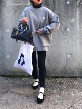 「カンフーシューズ」｜あさひさん（レディース・161cm）の冬コーディネート