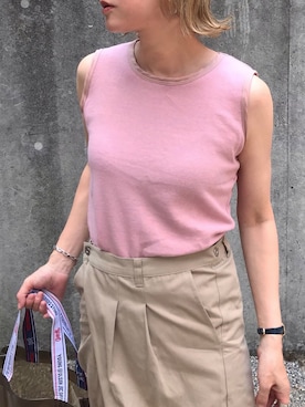 「LILI MEEK（リリミーク）のアイテム（パンツ）」を使った、あさひさん（レディース・160cm）の夏コーディネート