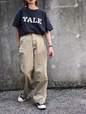 「THE NERDYS（ザ ナーディーズ）のアイテム」を使った、あさひさん（レディース・161cm）の夏コーディネート