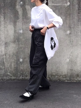 「ALLUMER（アリュメール）のアイテム（パンツ）」を使った、あさひさん（レディース・161cm）の秋コーディネート