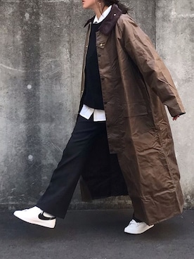 「Barbour（バブアー）のアイテム（その他アウター）」を使った、あさひさん（レディース・161cm）の冬コーディネート
