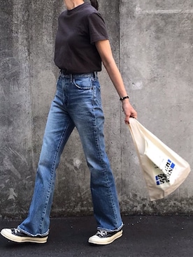 「manonfripes（マノンフリップ）のアイテム」を使った、あさひさん（レディース・161cm）の春コーディネート