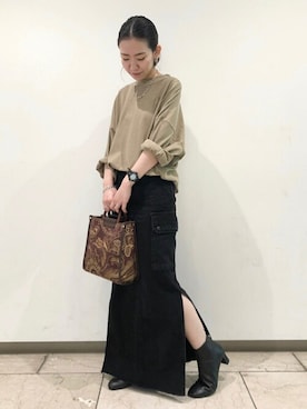 「cache cache（カシュ カシュ）のアイテム」を使った、ochiさん（レディース・156cm）の秋コーディネート