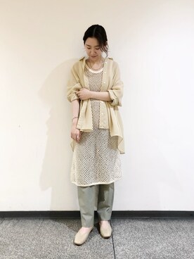「FRAMeWORK（フレームワーク）のアイテム（ワンピース/ドレス）」を使った、ochiさん（レディース・156cm）の春コーディネート