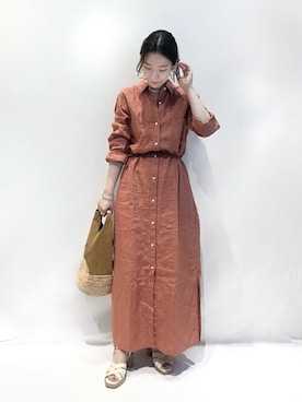 「cache cache（カシュ カシュ）のアイテム」を使った、ochiさん（レディース・156cm）の夏コーディネート