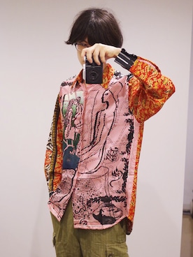 「DOLCE&GABBANA（ドルチェアンドガッバーナ）のアイテム（カーゴパンツ）」を使った、akarusaさん（メンズ・177cm）の秋コーディネート