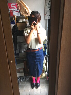 「ground green store（グラウンドグリーンストア）のアイテム」を使った、milkyさん（レディース・155cm）の夏コーディネート