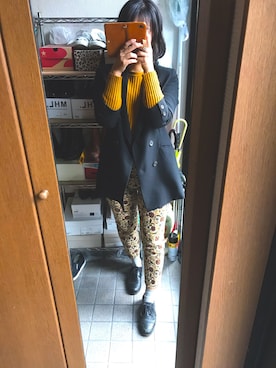 「マスタードイエロー」｜milkyさん（レディース・155cm）の秋コーディネート