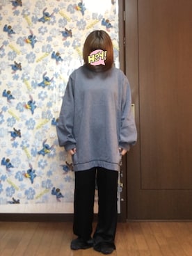 「テロテロ」｜「アイテム（スウェット）」を使った、みずきさん（レディース・154cm）の冬コーディネート