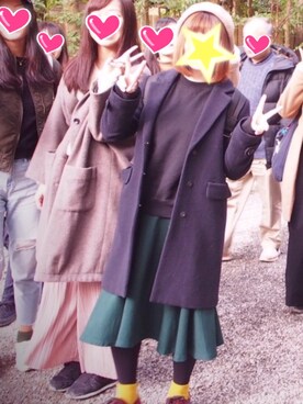 「Dr. Martens（ドクターマーチン）のDr.Martens (ドクターマーチン)/1461 3EYE GIBSON SHOES（その他シューズ）」を使った、みずきさん（レディース・154cm）の冬コーディネート