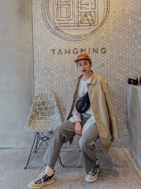 「通勤穿搭」｜「アイテム（トレンチコート）」を使った、wear_annさん（レディース・170cm）の秋コーディネート