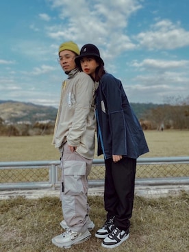 「NOAH（ノア）のアイテム（ニットキャップ/ビーニー）」を使った、wear_annさん（レディース・170cm）の冬コーディネート