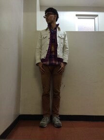 BLUE BLUE | 襟切り替えプリントネルシャツ(シャツ/ブラウス)