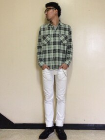 N.HOOLYWOOD | ターゲットプリント L\Sチェックシャツ(シャツ/ブラウス)