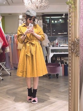 「アイテム（ハンチング/ベレー帽）」を使った、Nachu.さん（レディース・152cm・20代）の春コーディネート