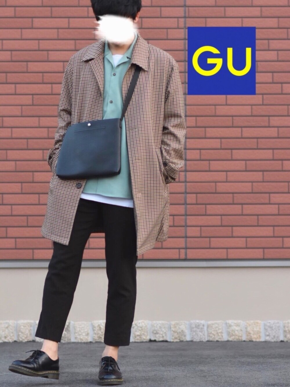 「シンプル、春コーデ、プチプラ、GU、ステンカラーコート、パステルカラー、平成最後のWEARISTAセンバツ、きれいめカジュアル」｜「GUのアイテム（ステンカラーコート、ブラウン系）」を使った、Taka✼さん（メンズ・175cm）の春コーディネートの1枚目の写真