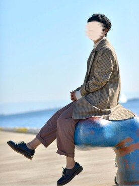「アイテム（ステンカラーコート）」を使った、Taka✼さん（メンズ・175cm・20代）の秋コーディネート