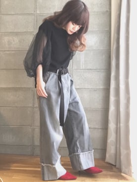 「チュールスリーブ」｜Dressyu.さん（レディース・148cm）の冬コーディネート