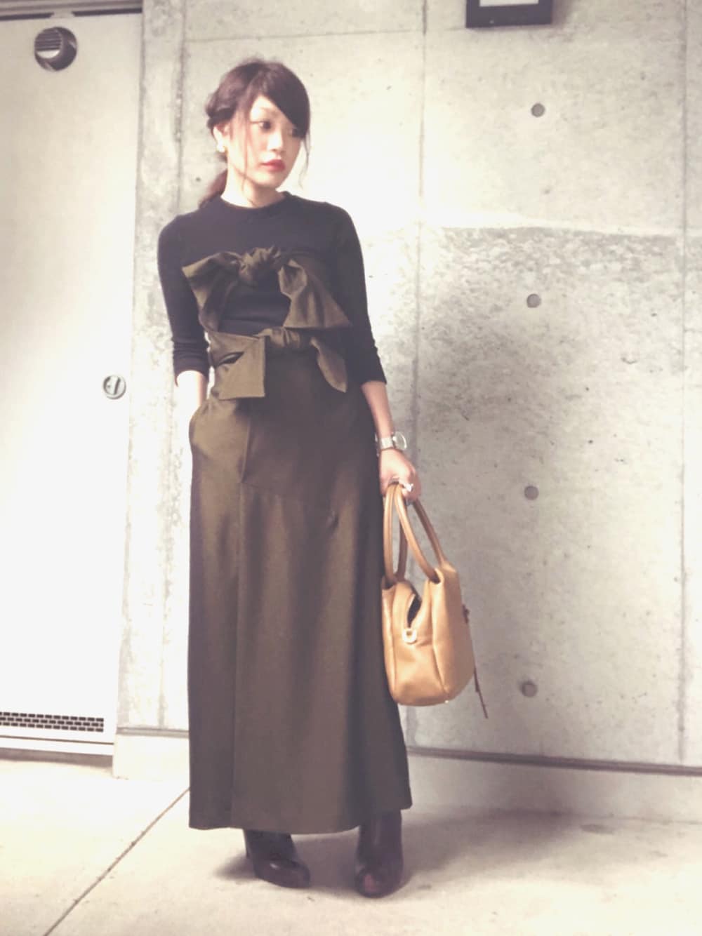 Ameri（アメリ）の「DOUBLE RIBBON BARE DRESS（ワンピース）」 - WEAR