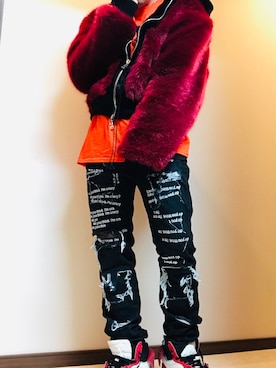 オレンジ系のアイテムを使った 登坂広臣 の人気ファッションコーディネート Wear