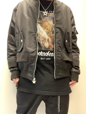 「Cody Sanderson」｜「アイテム（MA-1）」を使った、まぁ坊さん（メンズ・178cm）の冬コーディネート