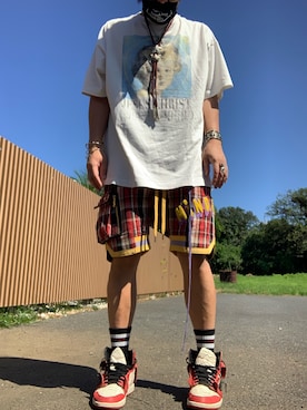 「CODY SANDERSON（コディサンダーソン）のアイテム（バングル/リストバンド）」を使った、まぁ坊さん（メンズ・178cm）の夏コーディネート