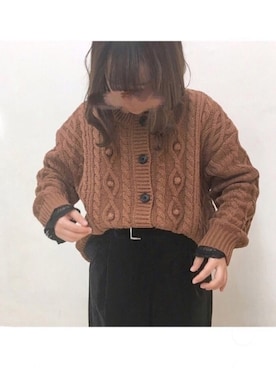 「フリルネック」｜「アイテム（ブルゾン）」を使った、mipopoさん（レディース・151cm）の冬コーディネート