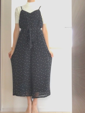 「GRL（グレイル）のアイテム（つなぎ/オールインワン）」を使った、saraさん（レディース・170cm）の秋コーディネート