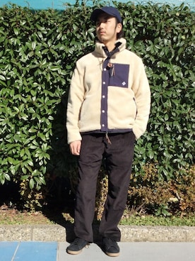 「417 by EDIFICE」｜「アイテム（ブルゾン）」を使った、RYOさん（メンズ・174cm）の冬コーディネート